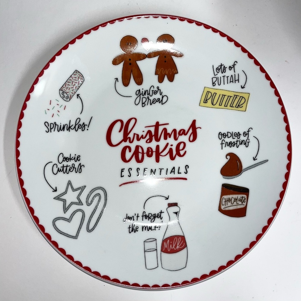 Pier 1 one Cookie Essentials Plate Platter Christmas Gingerbread 10.5” EUC
